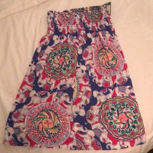 Lilly Pulitzer Pink Label silk midi skirt,  NWT!